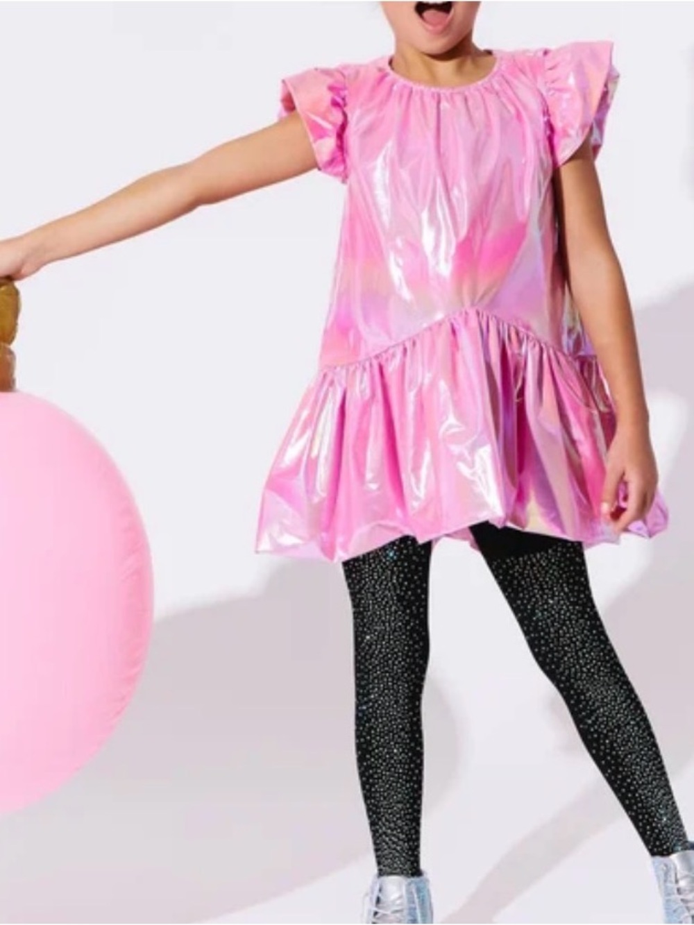 Lola and the boys Iridescent BUBBLEGUM DREAM BOW DRESS 12